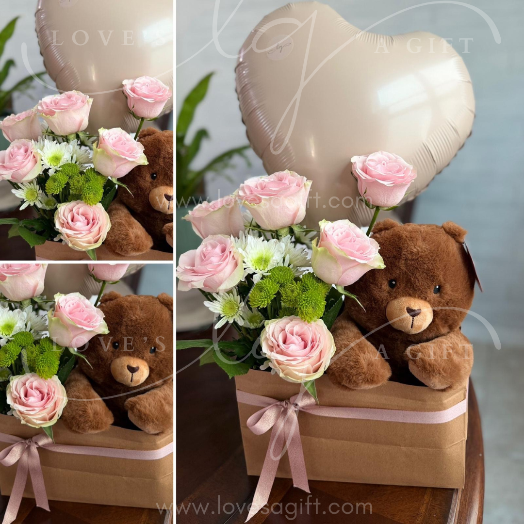 Flowers & Bear