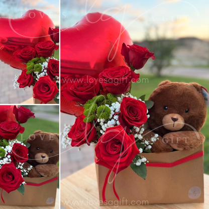 Flowers & Bear