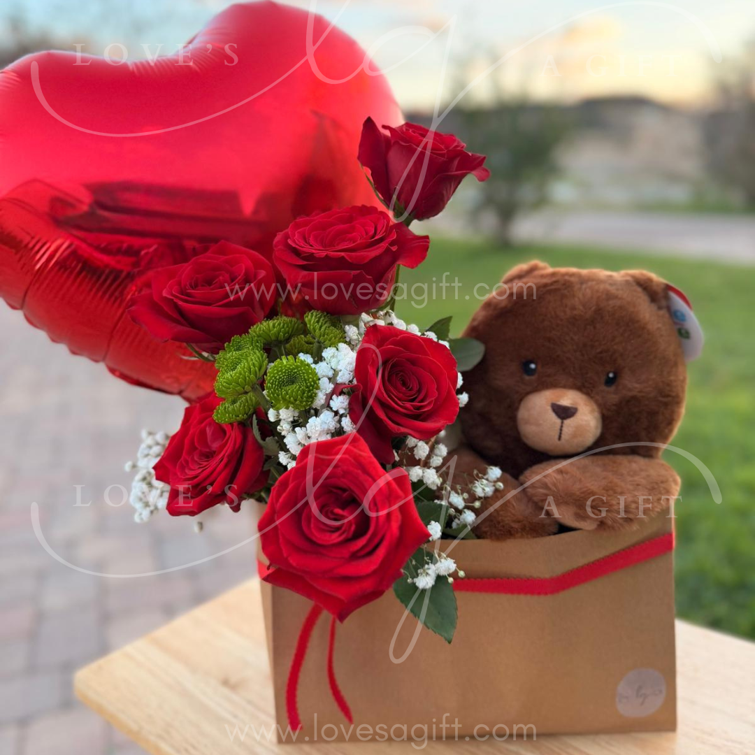 Flowers & Bear