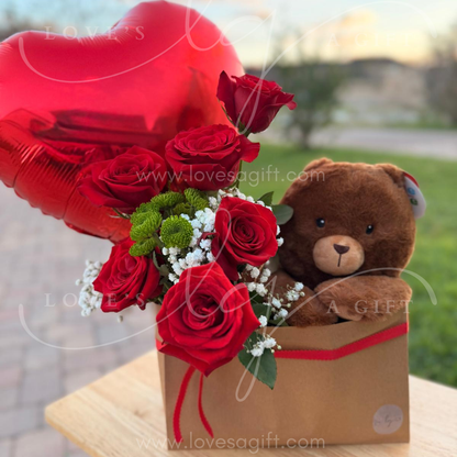 Flowers & Bear